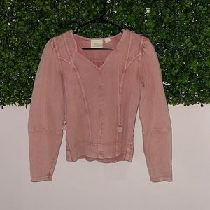 Pink sweater from Anthropologie. Only worn once. It’s a size XS